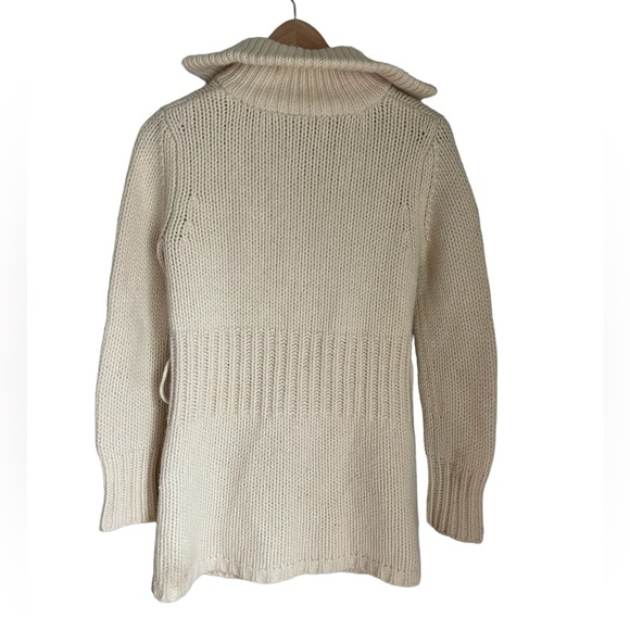 Gap Wool & Agora Blend Chunky Knit Minimalist Open Front Cardigan Size: M - Picture 9 of 10